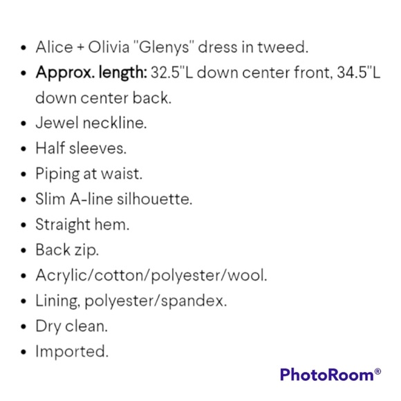 Women’s Alice + Olivia Glenys Short-Sleeve Tweed Dress Teal Size 0 - Picture 3 of 9